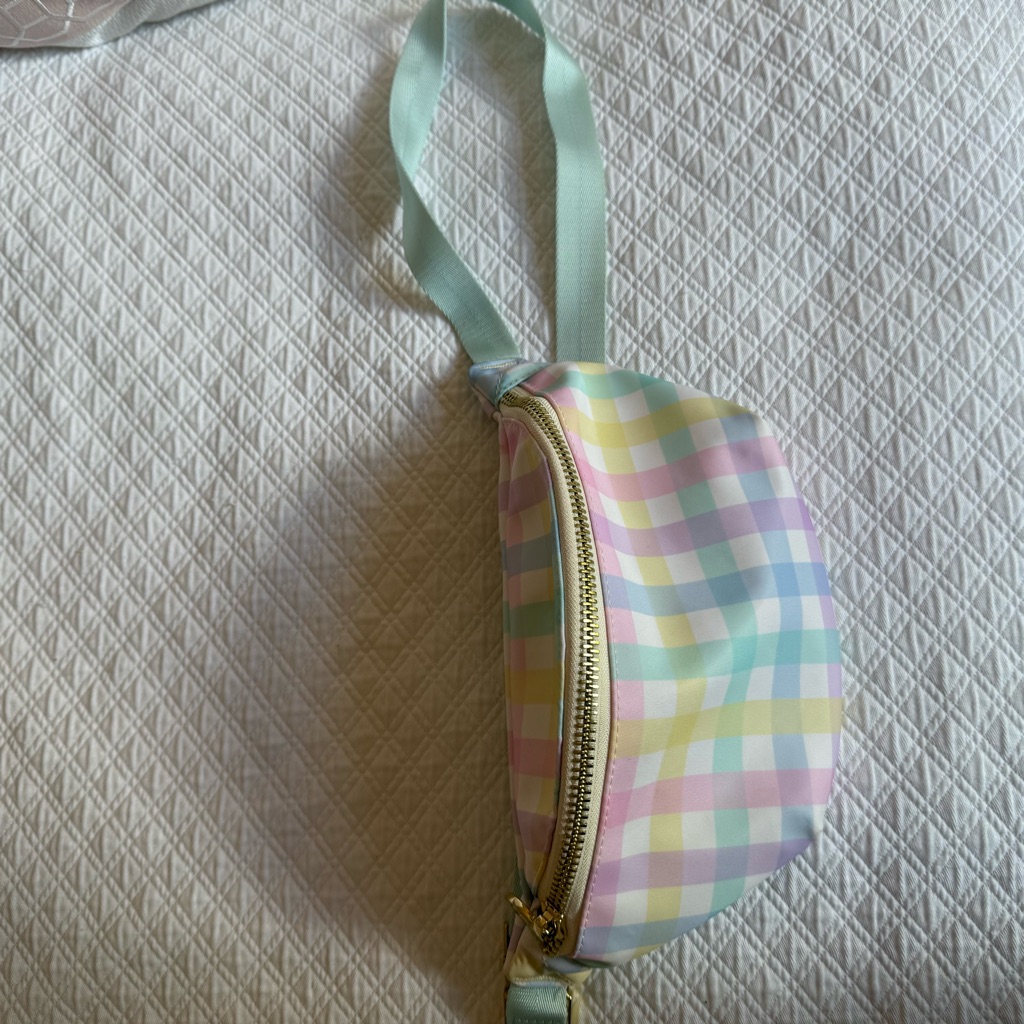 Stoney Clover Lane Pastel Gingham Crossbody - Mint Strap